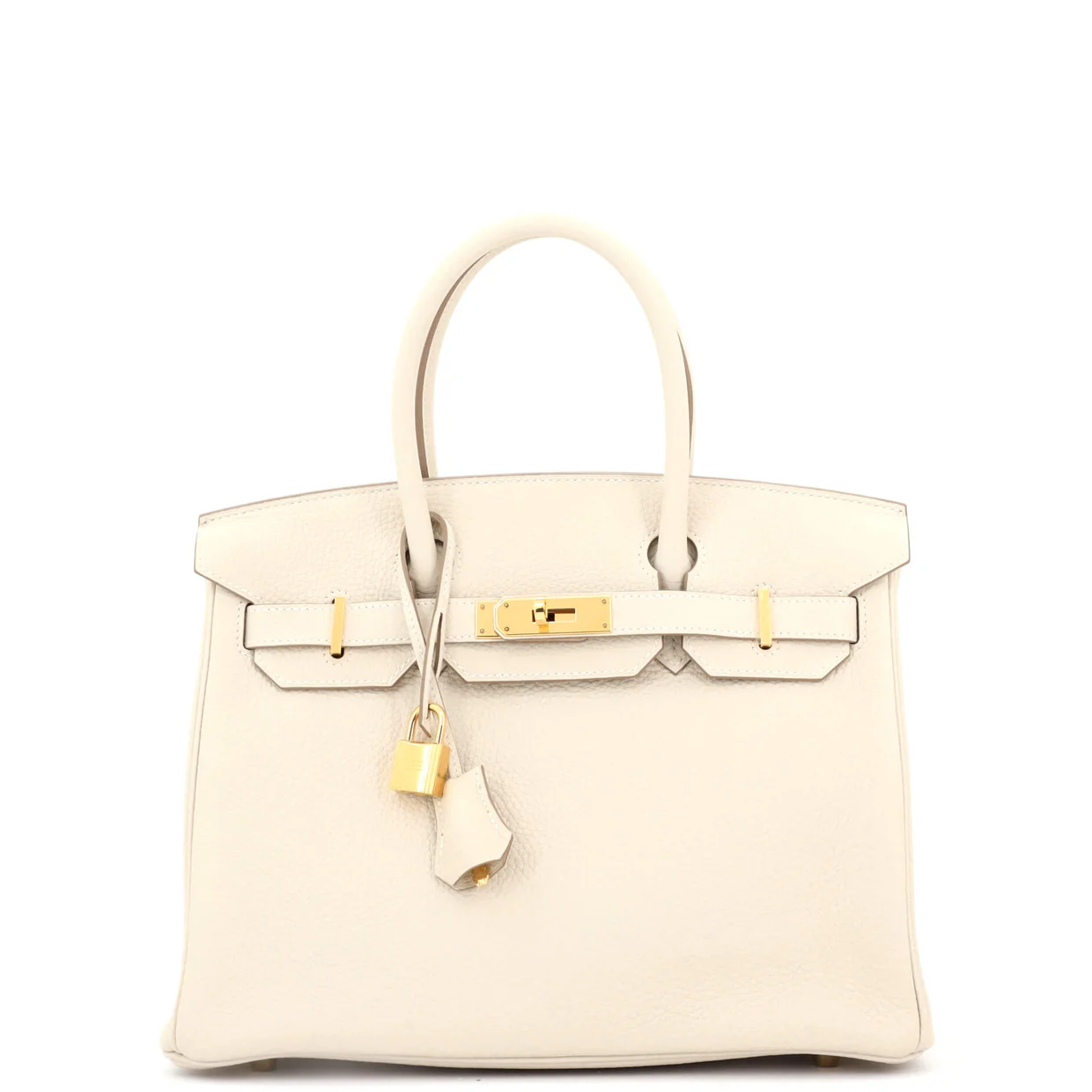 Birkin Handbag Light Clemence with Gold Hardware 30 - Deep Luxury
