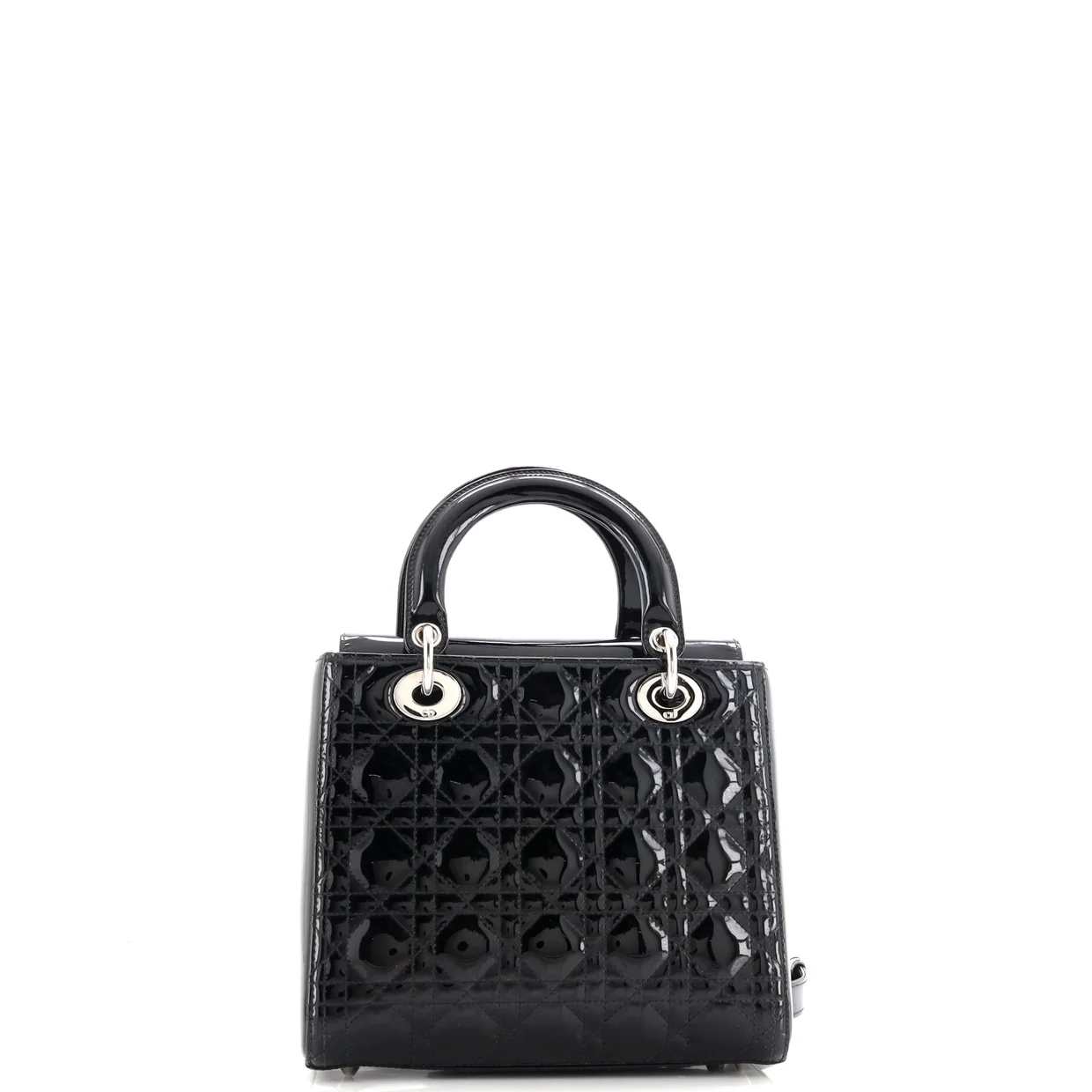 Lady Dior NM Bag Cannage Quilt Patent Medium - Deep Luxury