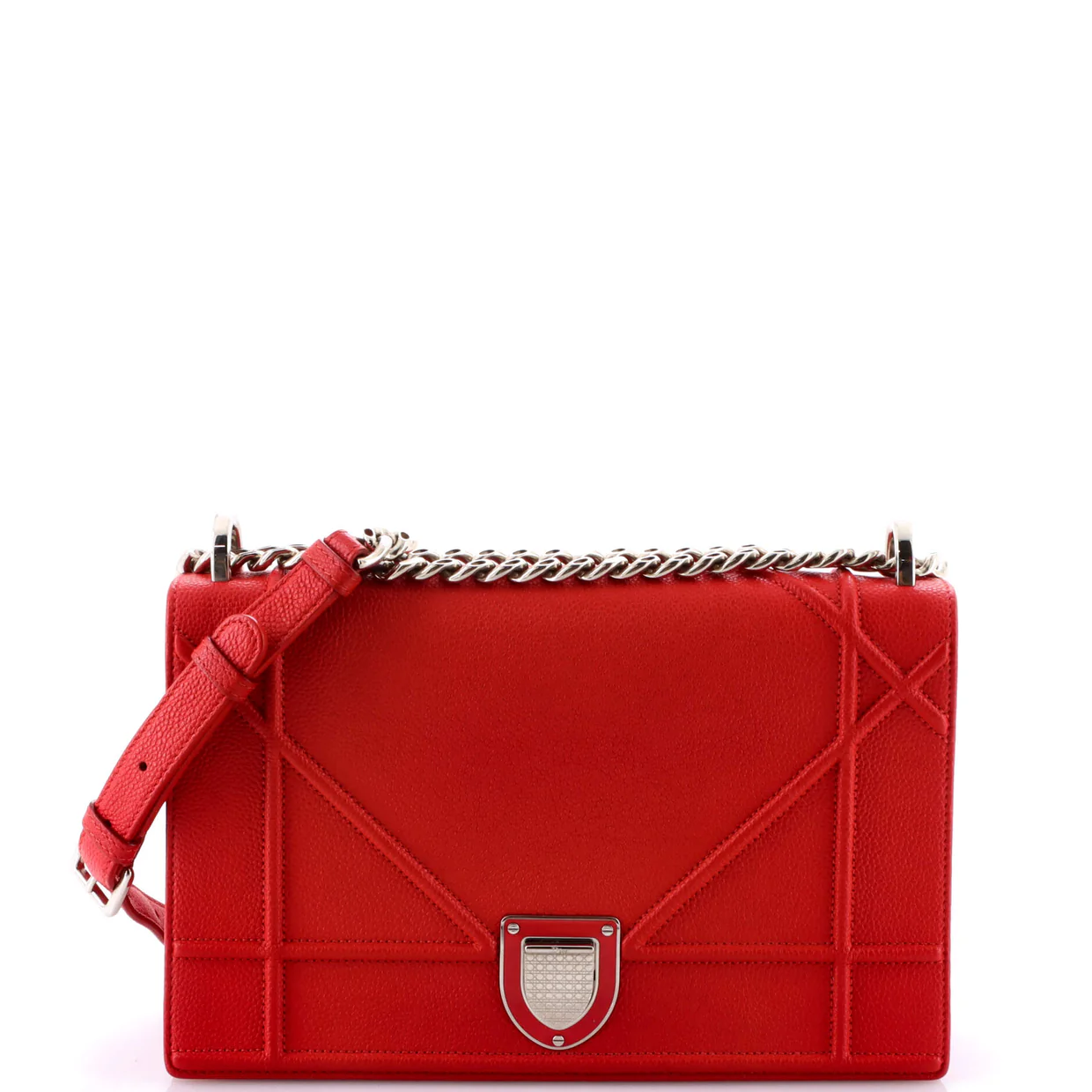 Diorama Flap Bag Grained Calfskin Medium - Deep Luxury