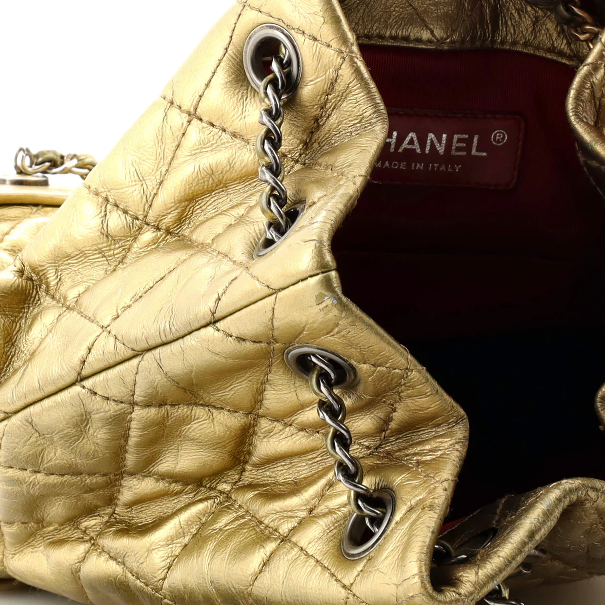 Gabrielle Backpack Quilted Aged Calfskin Small - Deep Luxury
