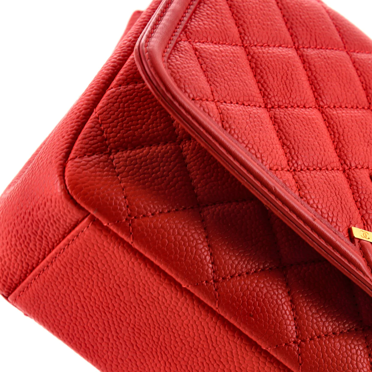 Filigree Flap Bag Quilted Caviar Medium - Deep Luxury