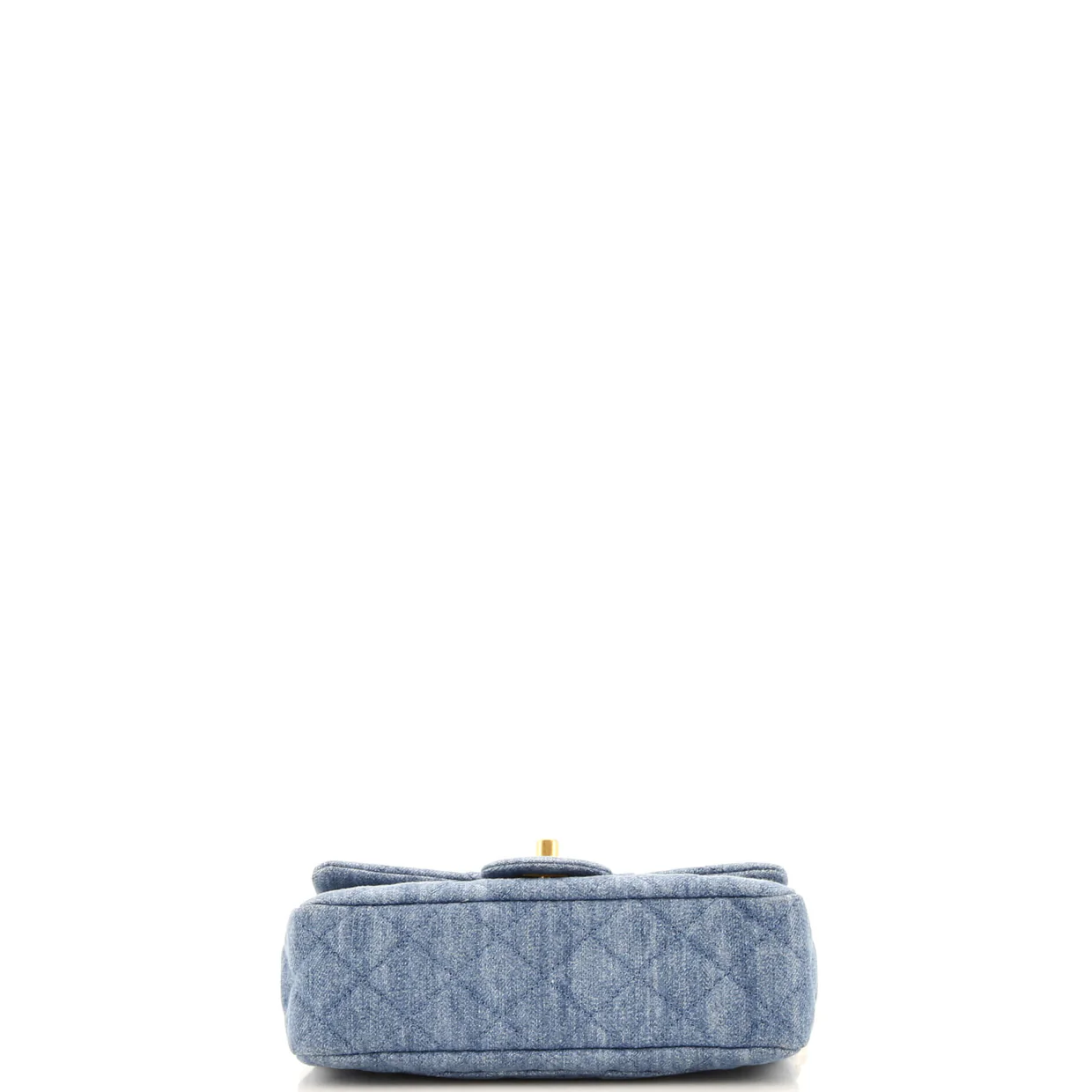 Pearl Crush Flap Bag Quilted Denim Mini - Deep Luxury