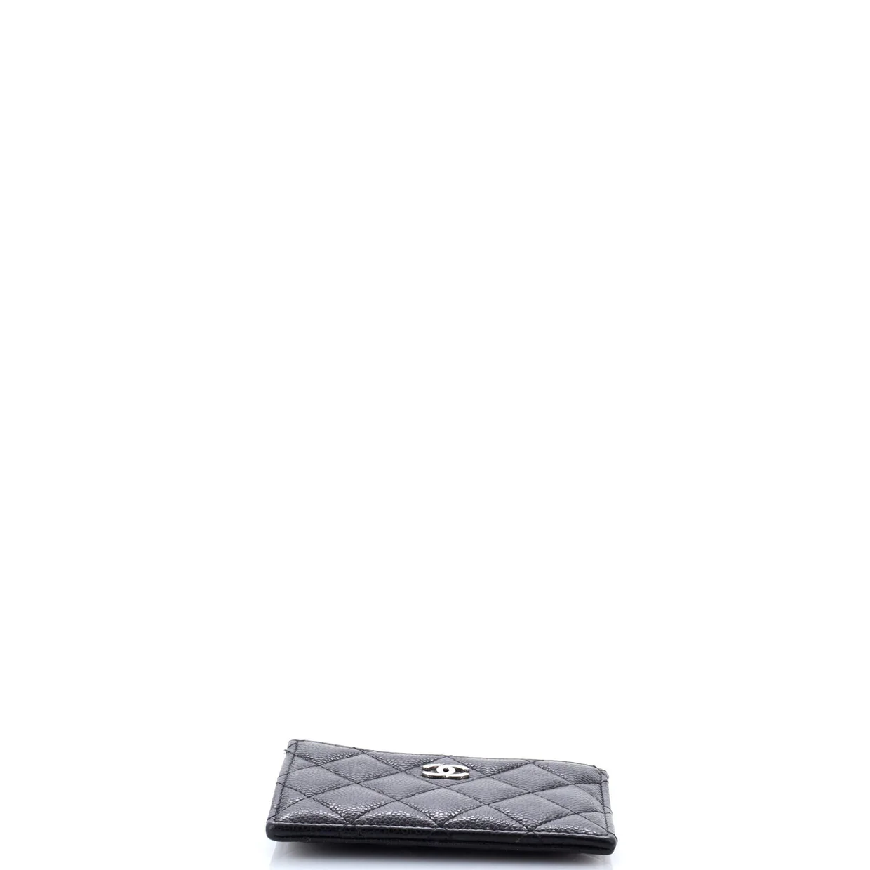 CC Zip Card Holder Quilted Caviar - Deep Luxury
