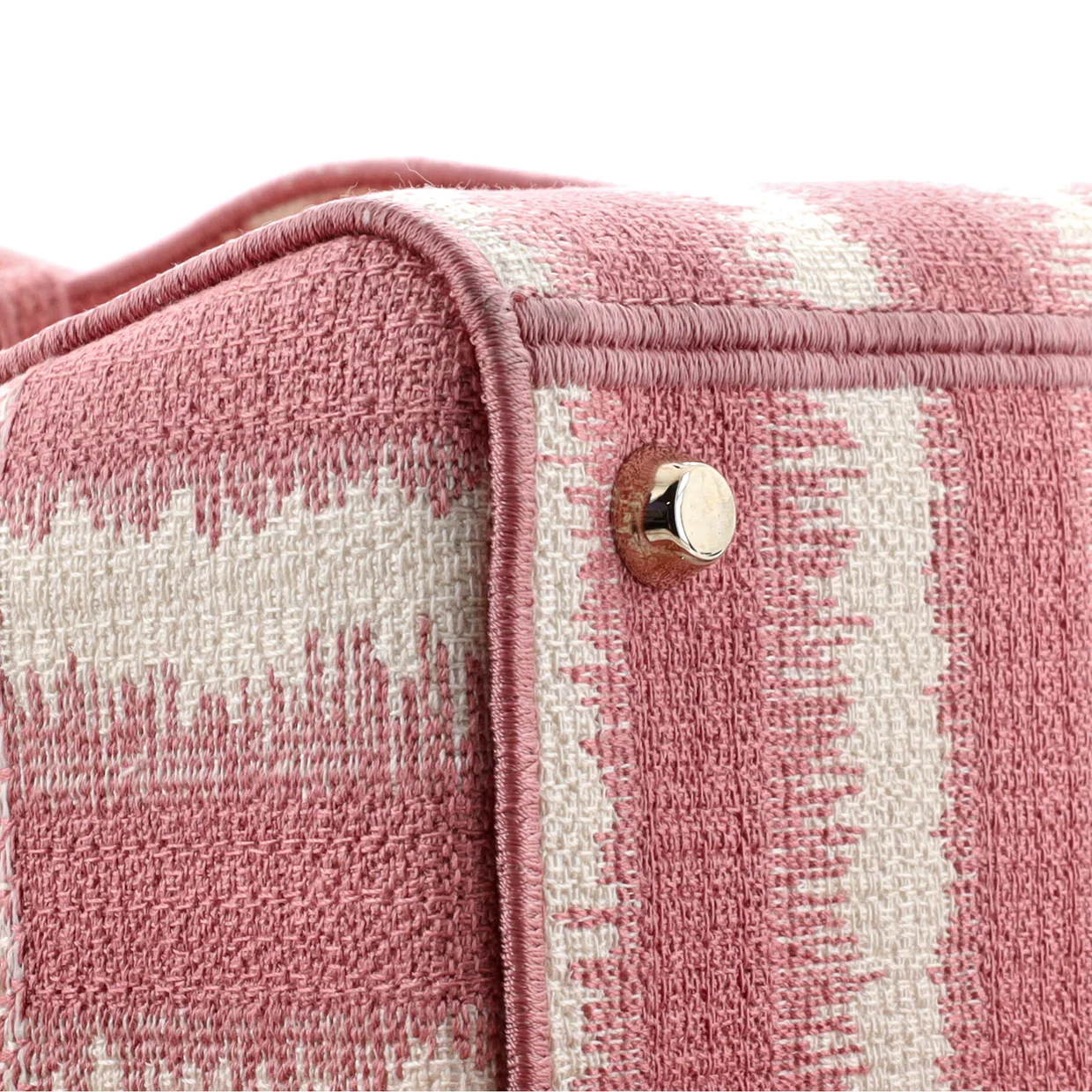 Lady D-Lite Bag Striped Canvas Medium - Deep Luxury