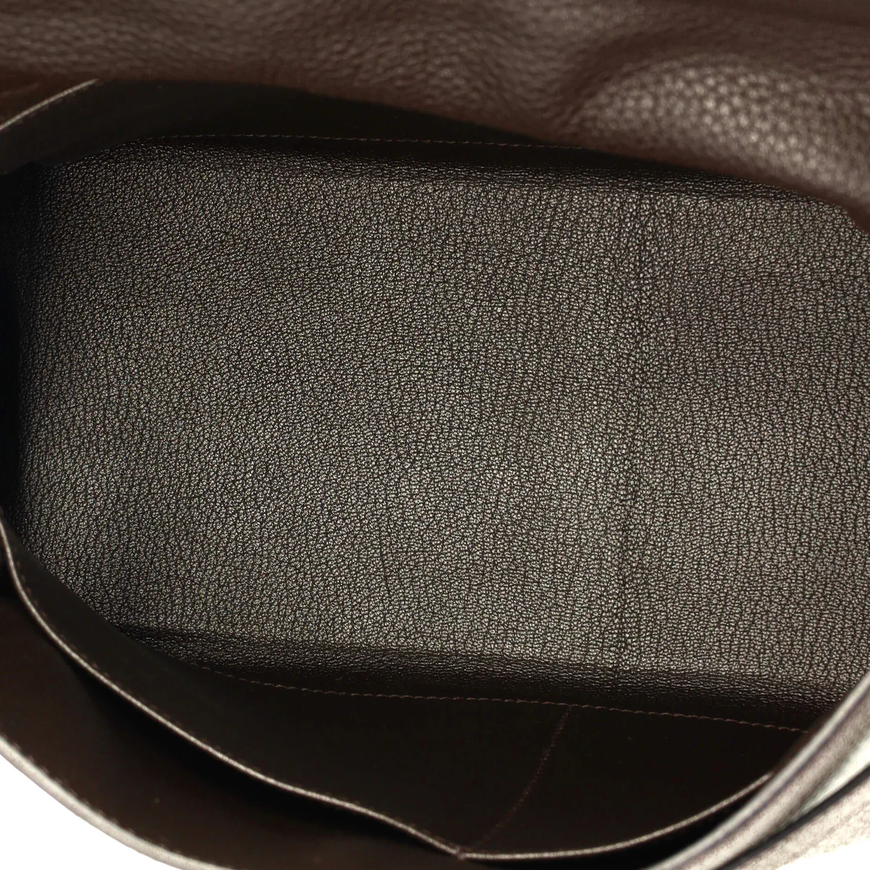 Kelly Handbag Chocolat Clemence with Palladium Hardware 32 - Deep Luxury