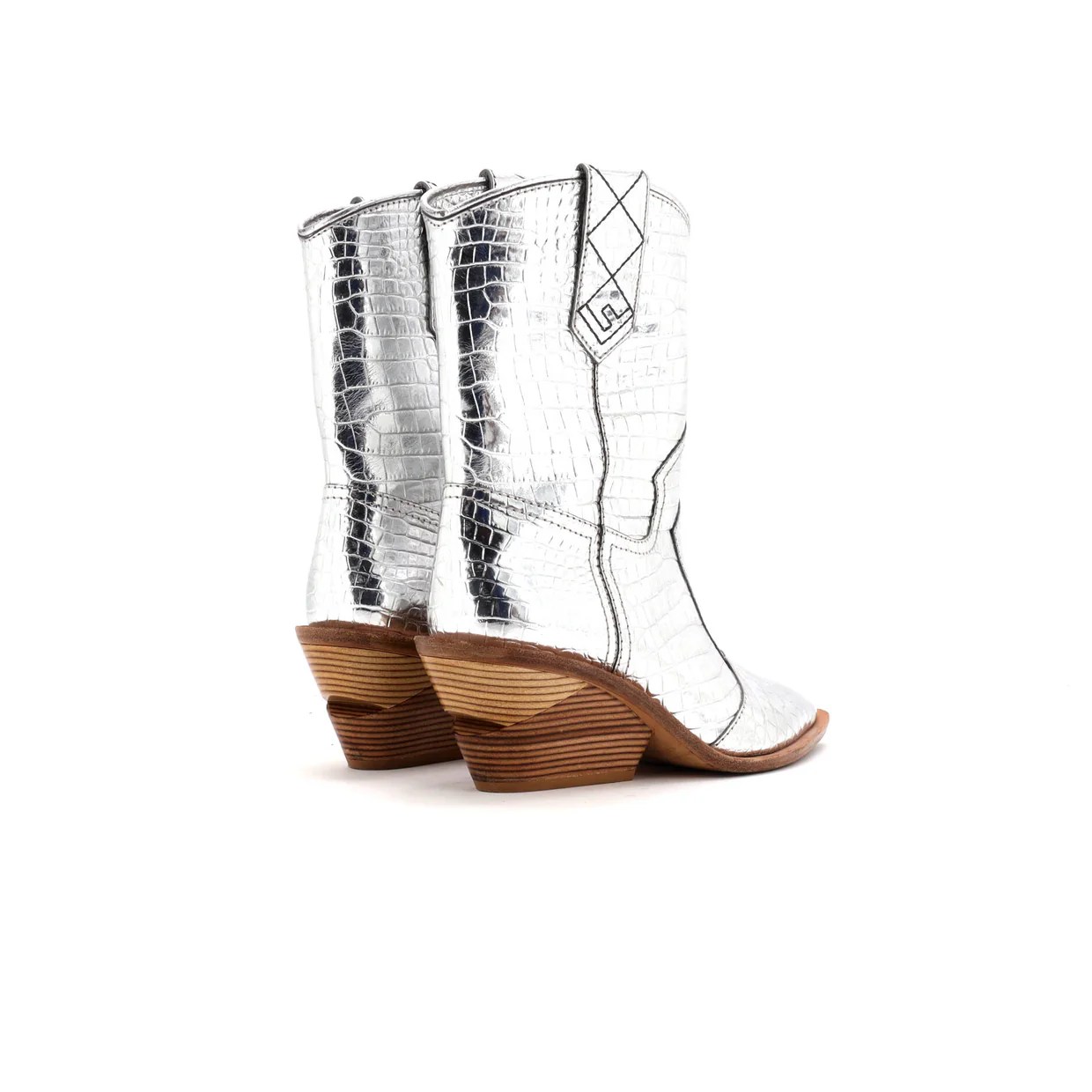 Women's Cutwalk Ankle Boots Crocodile Embossed Leather - Deep Luxury