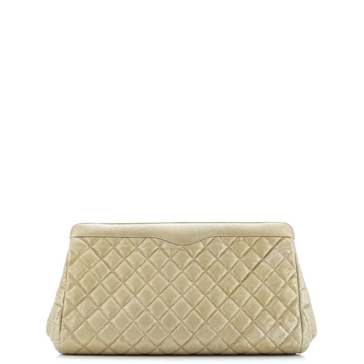 CC Frame Clutch Quilted Caviar Large - Deep Luxury