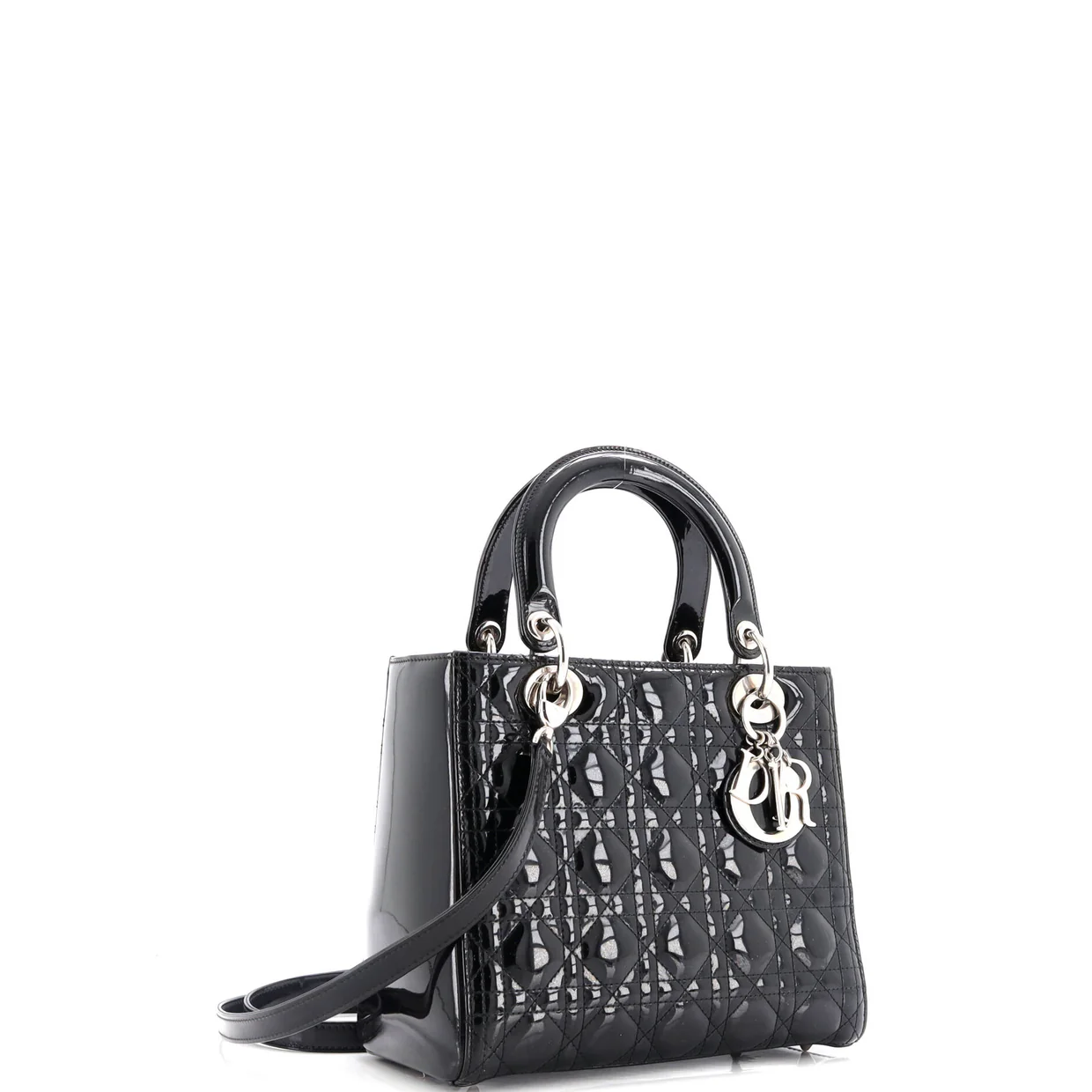 Lady Dior Bag Cannage Quilt Patent Medium - Deep Luxury