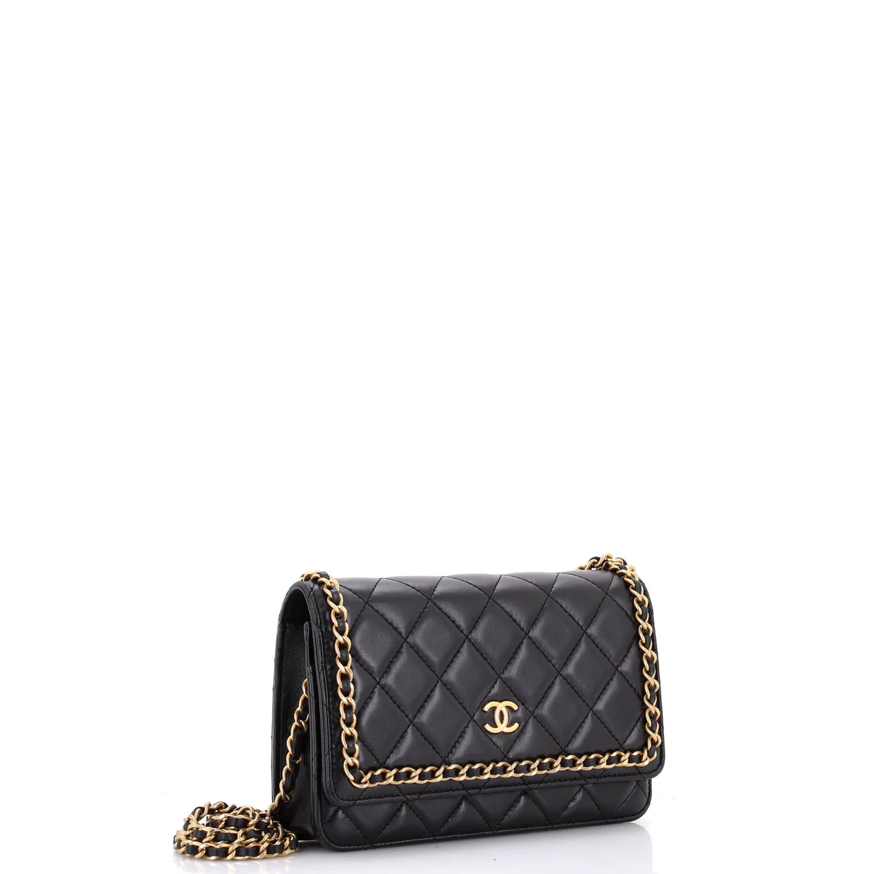 Chain Around Wallet on Chain Quilted Lambskin - Deep Luxury