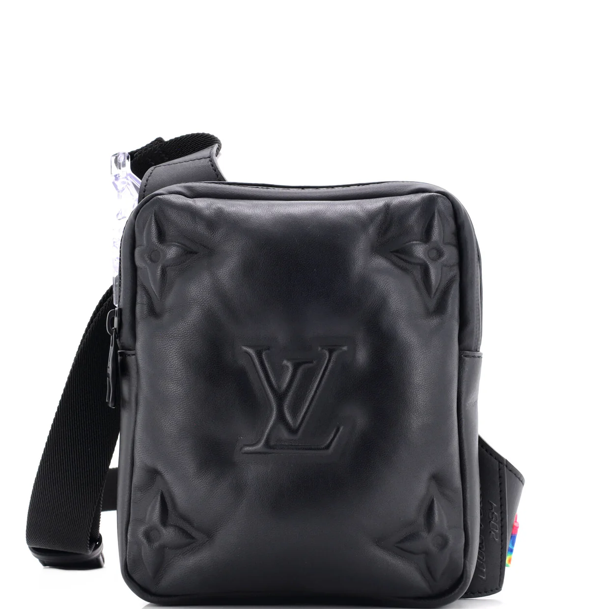 A4 Asymmetrical Sling Bag Monogram Puffer Lambskin - Deep Luxury