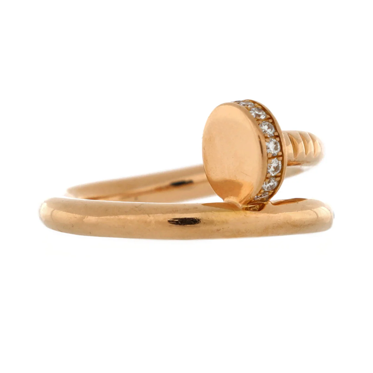 Juste un Clou Ring 18K Rose Gold and Diamonds - Deep Luxury