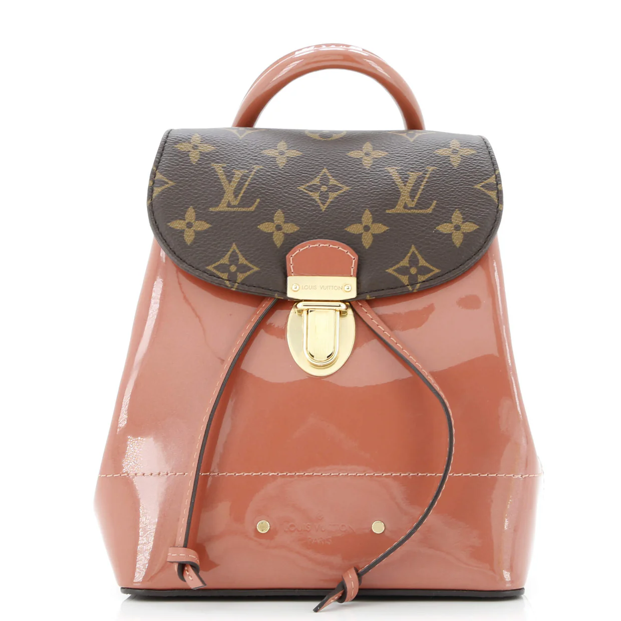 Hot Springs Backpack Vernis with Monogram Canvas - Deep Luxury