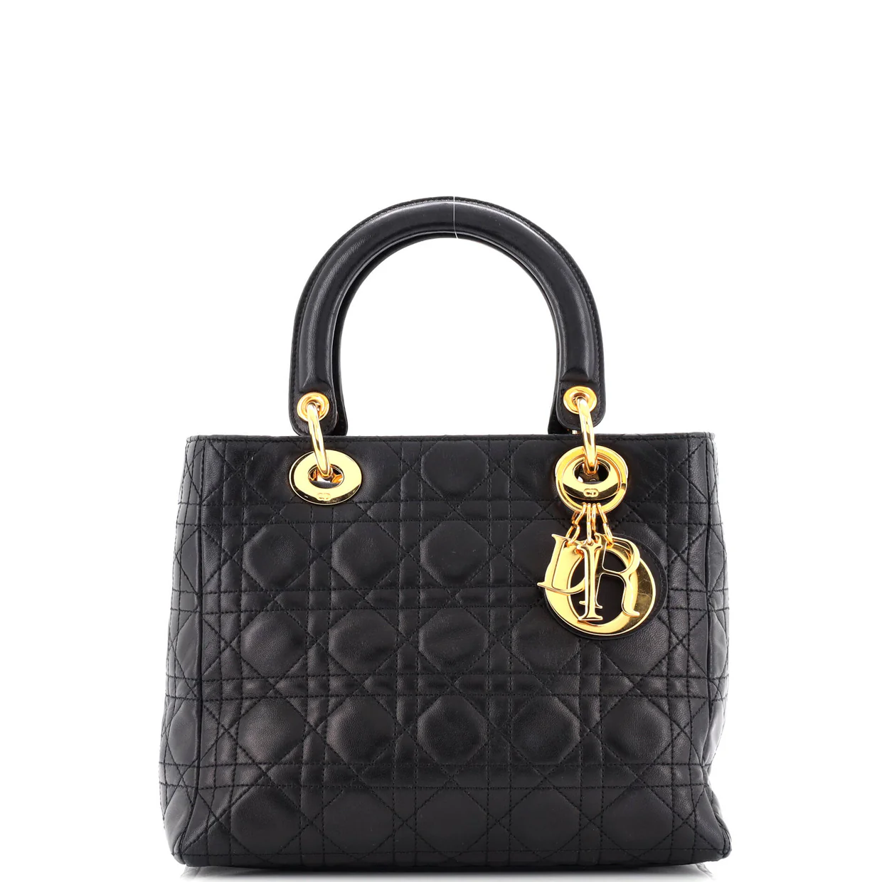 Lady Dior Bag Cannage Quilt Lambskin Medium - Deep Luxury