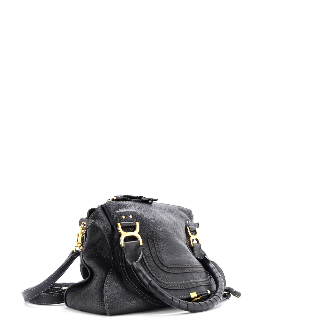 Marcie Satchel Leather Medium - Deep Luxury