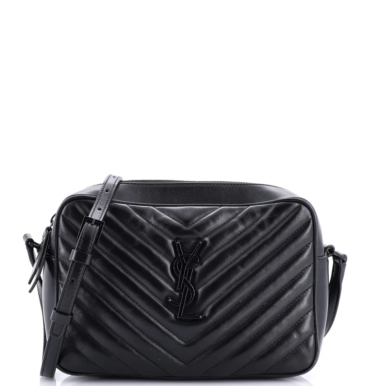 Lou Camera Bag Matelasse Chevron Leather Small - Deep Luxury
