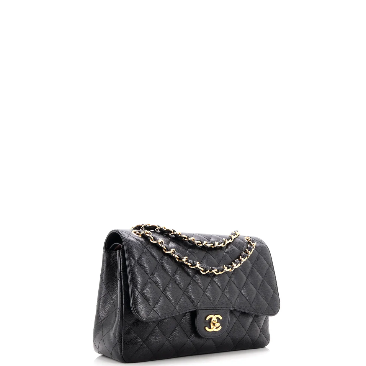 Classic Double Flap Bag Quilted Caviar Jumbo - Deep Luxury