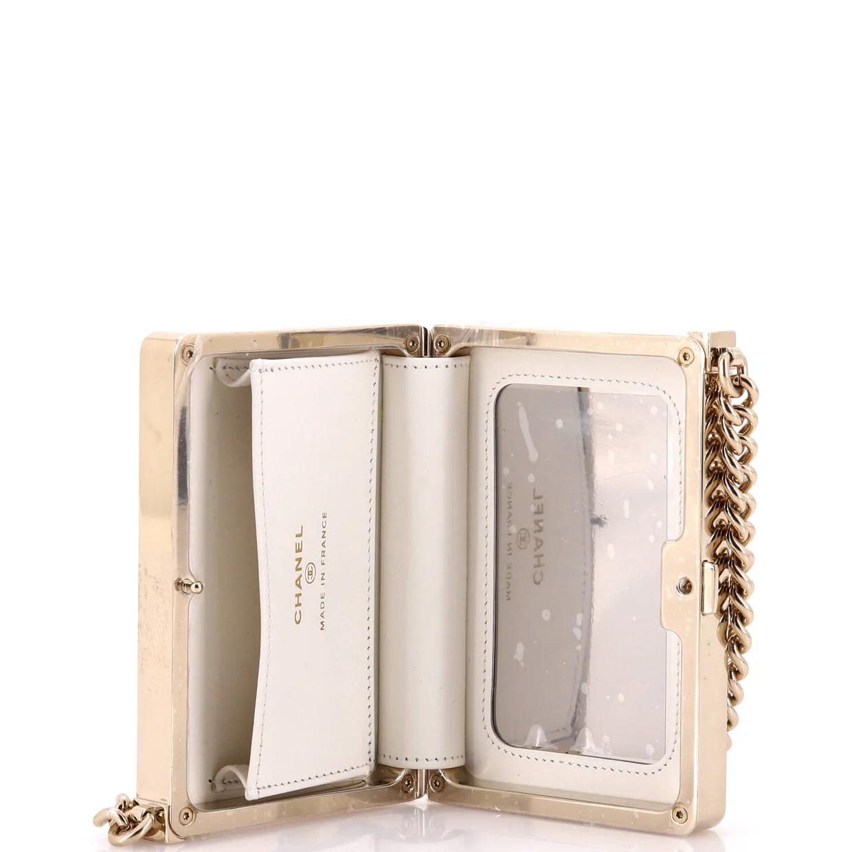 Boy Chain Box Minaudiere Quilted Patent - Deep Luxury