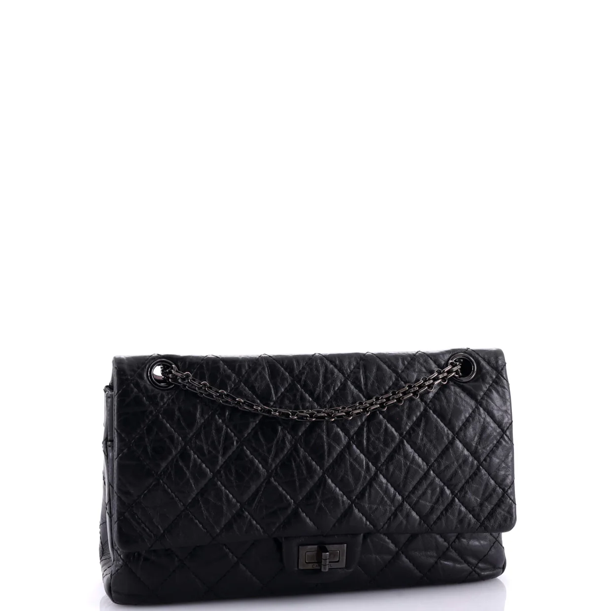 So Black Reissue 2.55 Flap Bag Quilted Aged Calfskin 226 - Deep Luxury