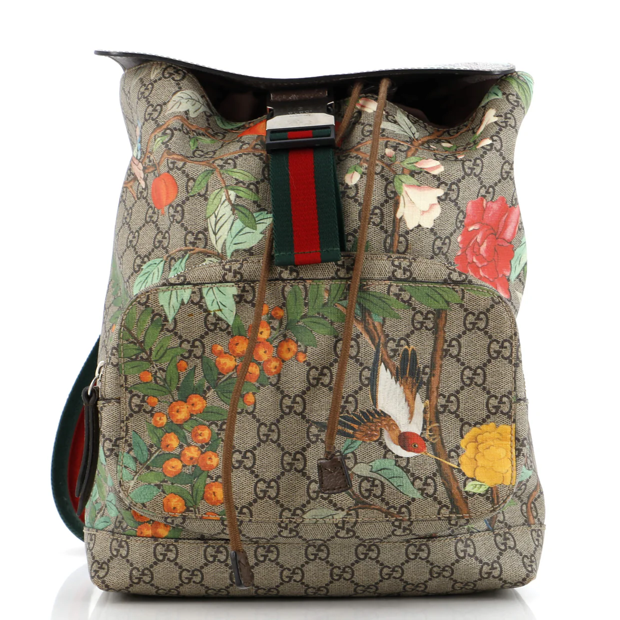 Buckle Backpack Tian Print GG Coated Canvas Medium - Deep Luxury