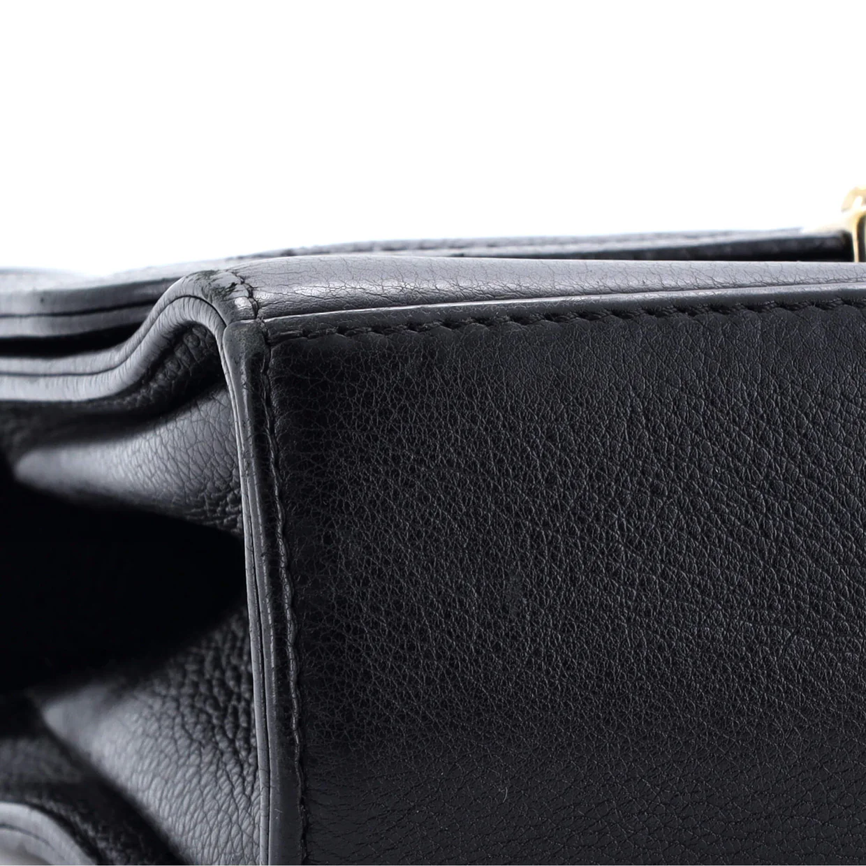 Label Click Flap Bag Quilted Calfskin Small - Deep Luxury