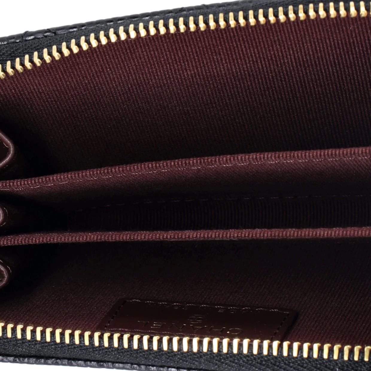 CC Zip Coin Purse Quilted Caviar Small - Deep Luxury
