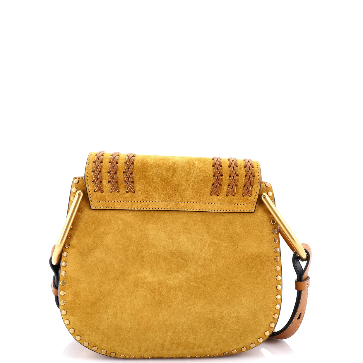 Hudson Handbag Whipstitch Suede Small - Deep Luxury