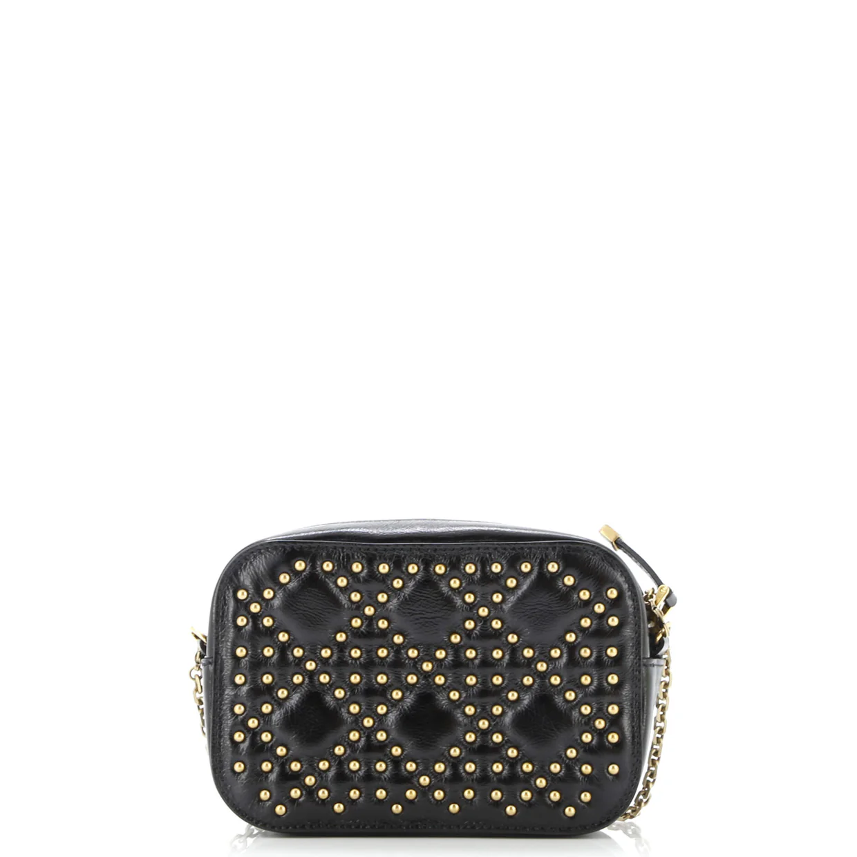 Lady Dior Camera Bag Cannage Studded Leather - Deep Luxury