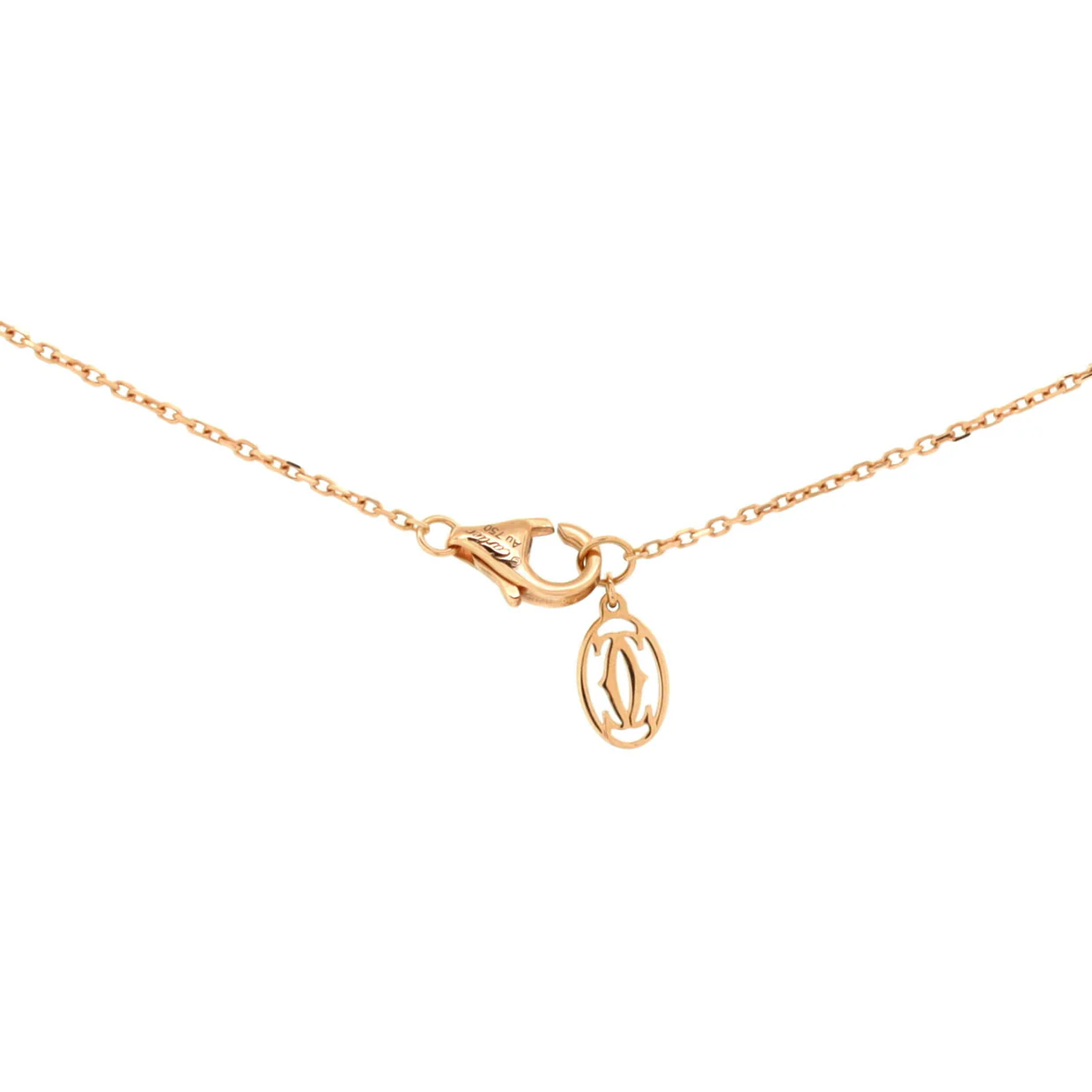 C de Cartier Necklace 18K Rose Gold and Diamond 0.20-0.29CT - Deep Luxury