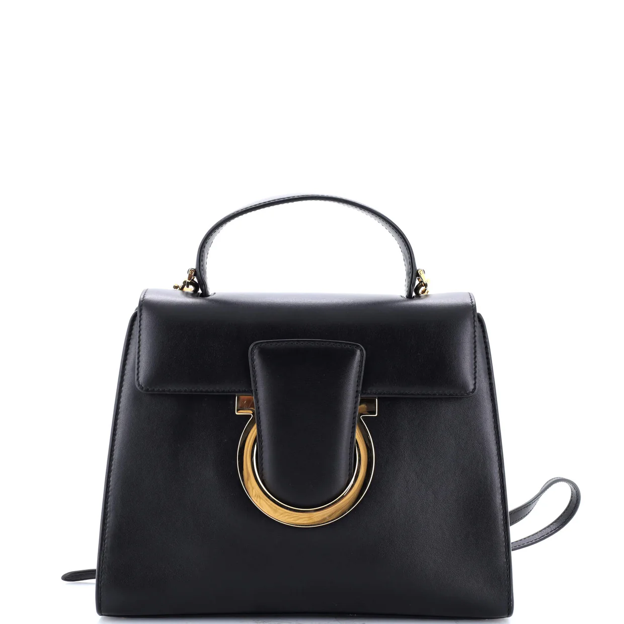 Thalia Top Handle Flap Bag Leather Medium - Deep Luxury