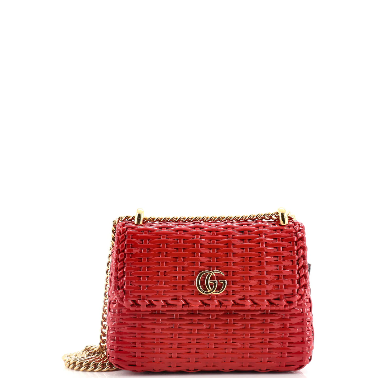 Cestino Flap Shoulder Bag Wicker Mini - Deep Luxury