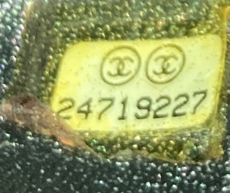 Cuba CC Flap Bag Whipstitch Chevron Leather and Python Medium - Deep Luxury