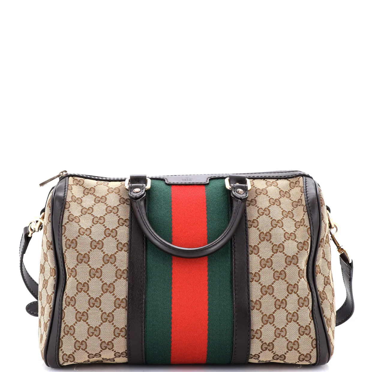 Vintage Web Boston Bag GG Canvas Medium - Deep Luxury