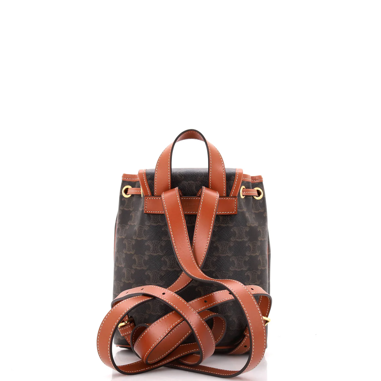 Folco Backpack Triomphe Coated Canvas Mini - Deep Luxury