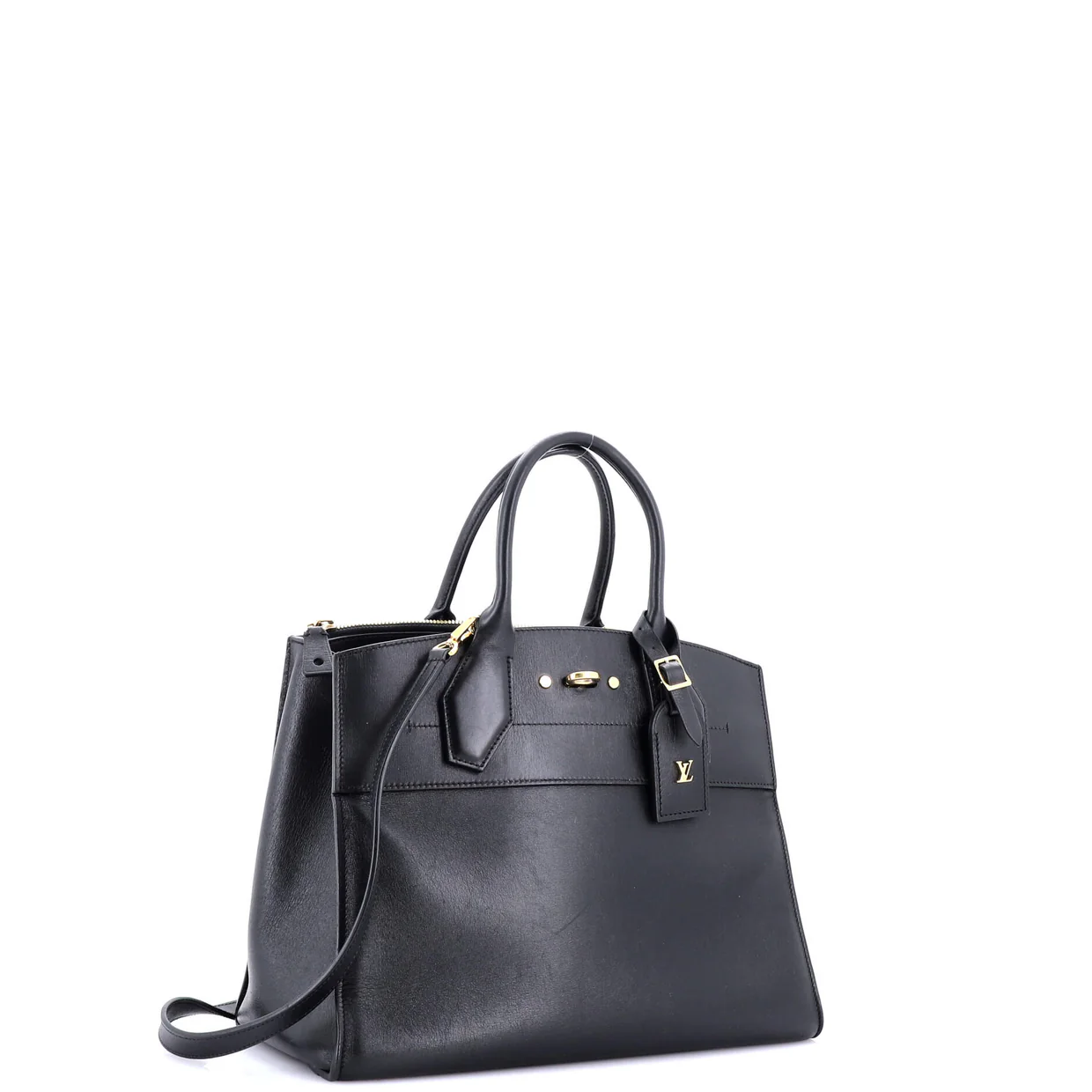 City Steamer Handbag Leather MM - Deep Luxury