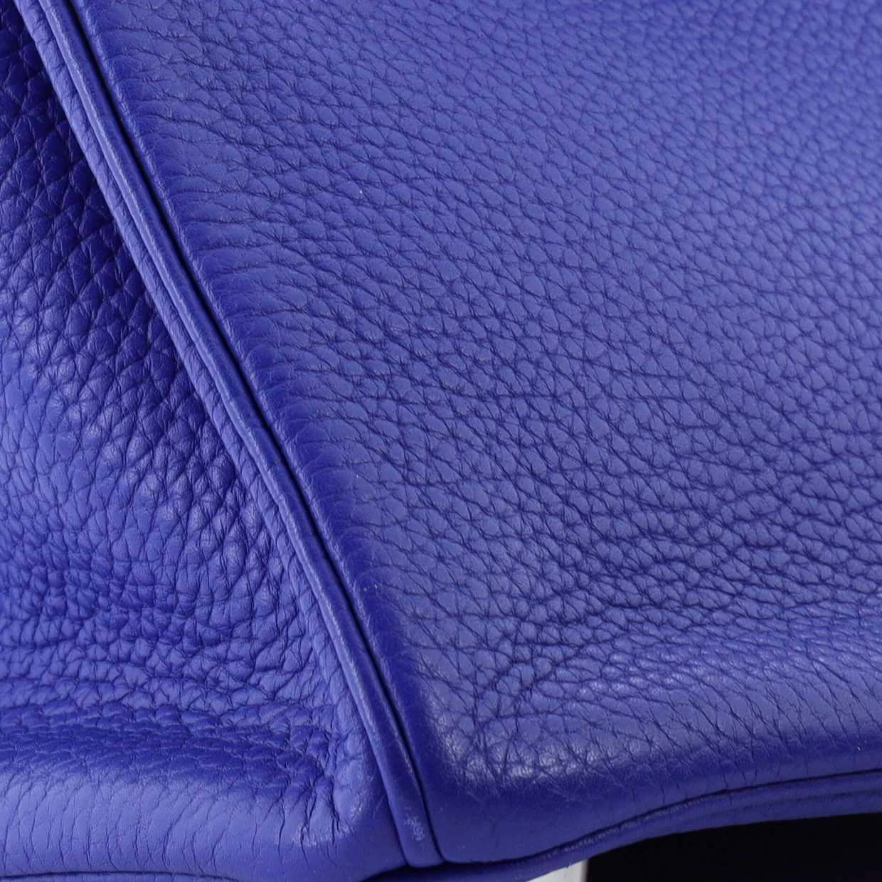 Birkin Handbag Bleu Electrique Clemence with Palladium Hardware 30 - Deep Luxury