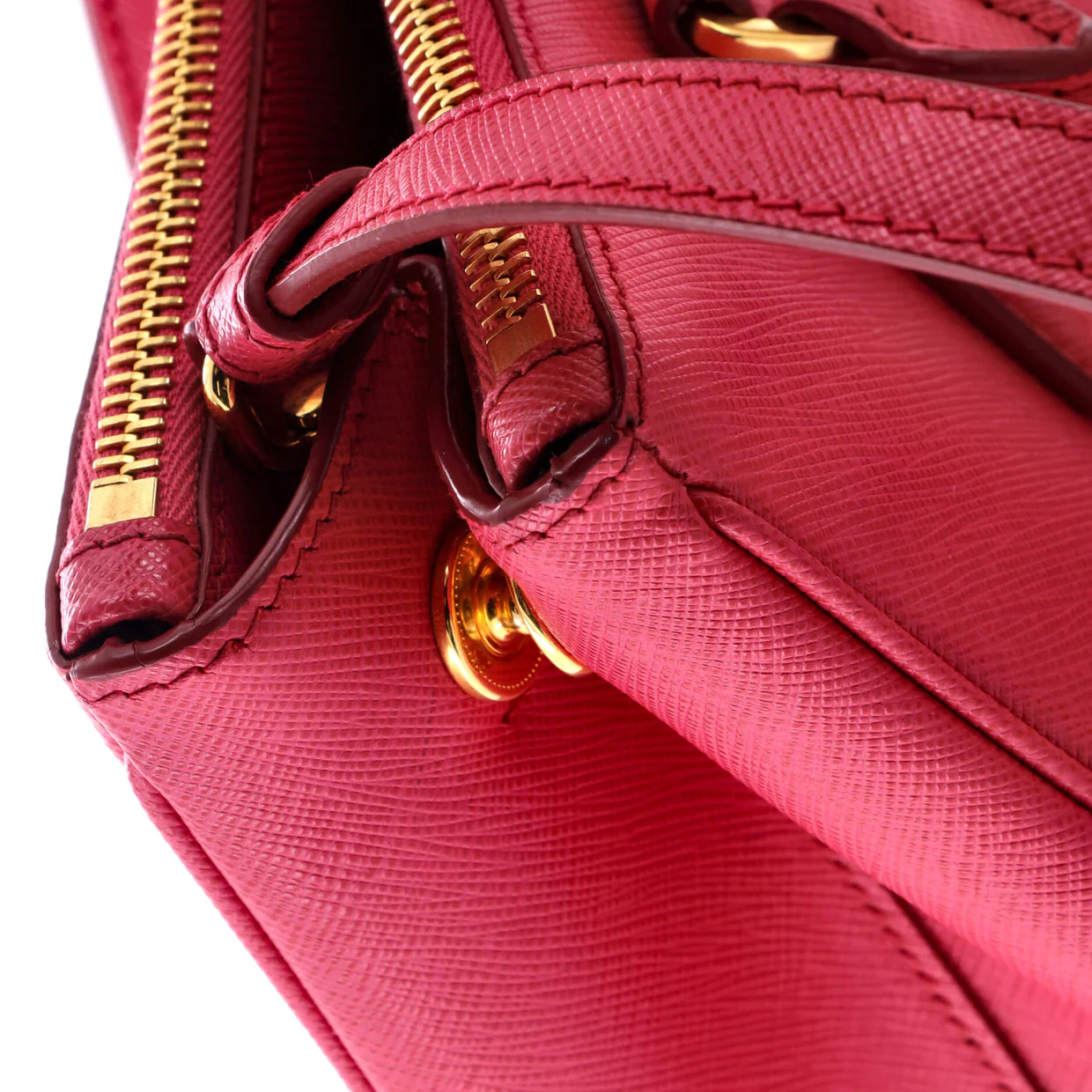 Galleria Double Zip Tote Saffiano Leather Small - Deep Luxury