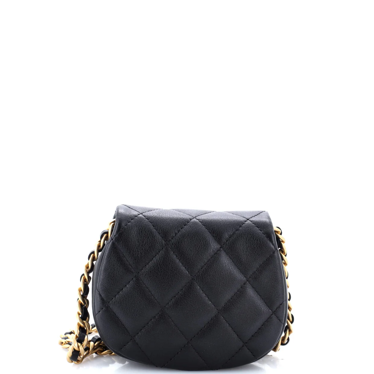 Coco Mail Clutch with Chain Quilted Calfskin Mini - Deep Luxury