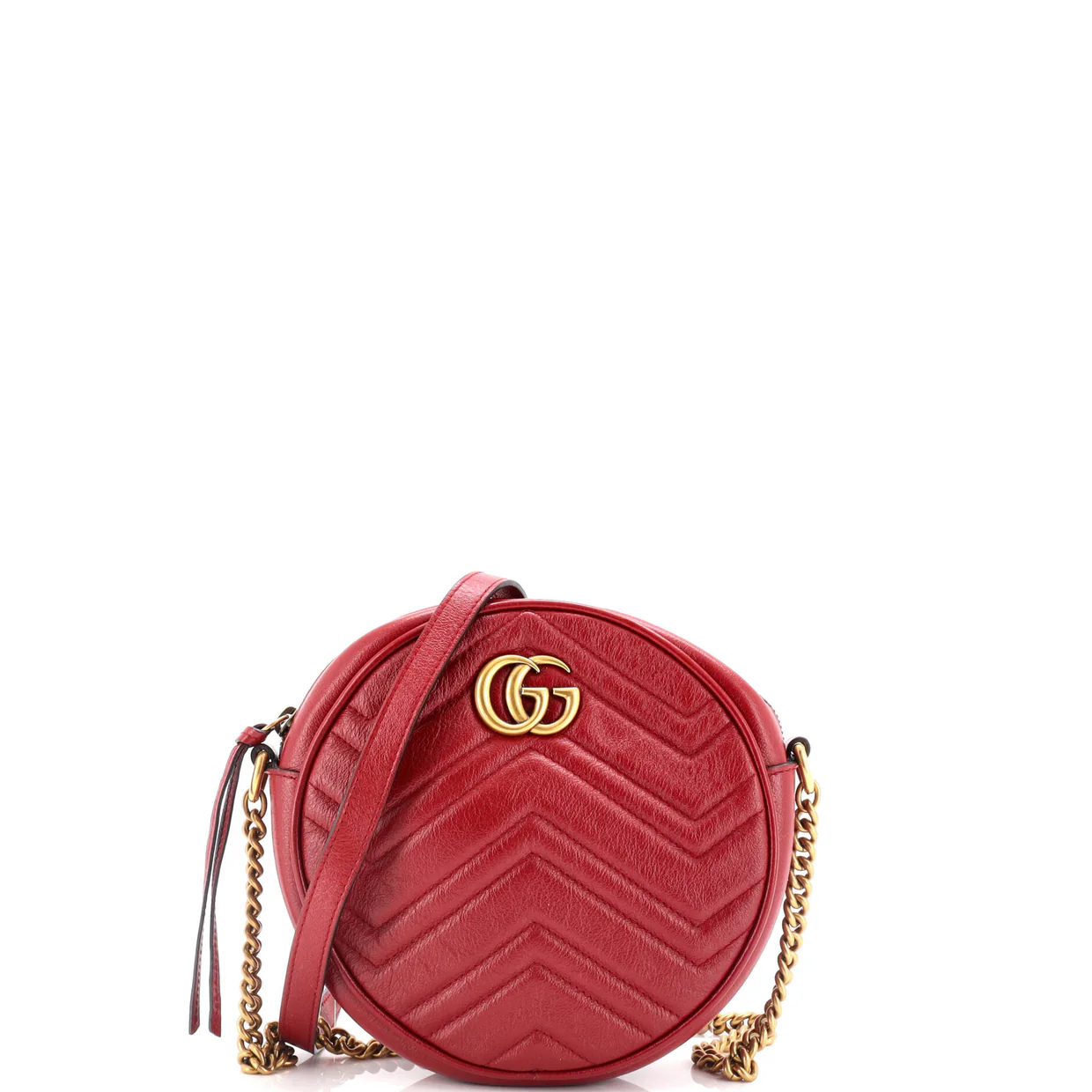 GG Marmont Round Shoulder Bag Matelasse Leather Mini - Deep Luxury