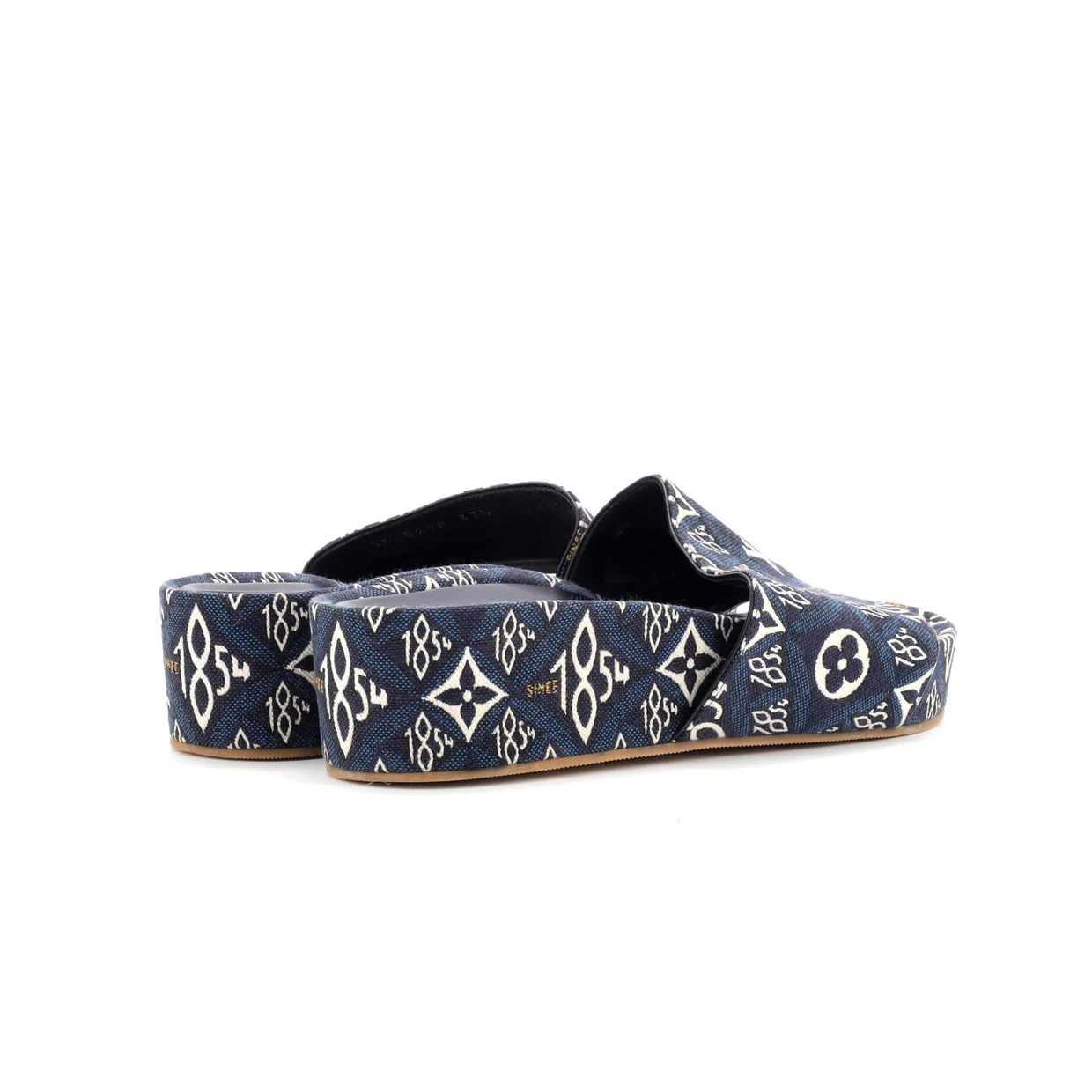 Women's Jumbo Flatform Mule Sandals Limited Edition Since 1854 Monogram Jacquard - Deep Luxury