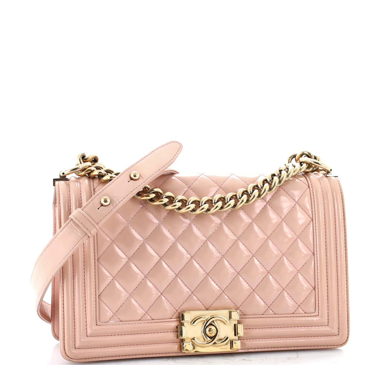 Boy Flap Bag Quilted Iridescent Glazed Calfskin Old Medium - Deep Luxury