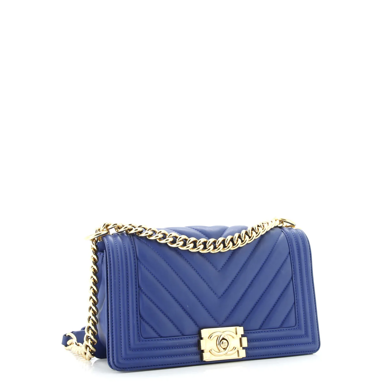 Boy Flap Bag Chevron Lambskin Old Medium - Deep Luxury