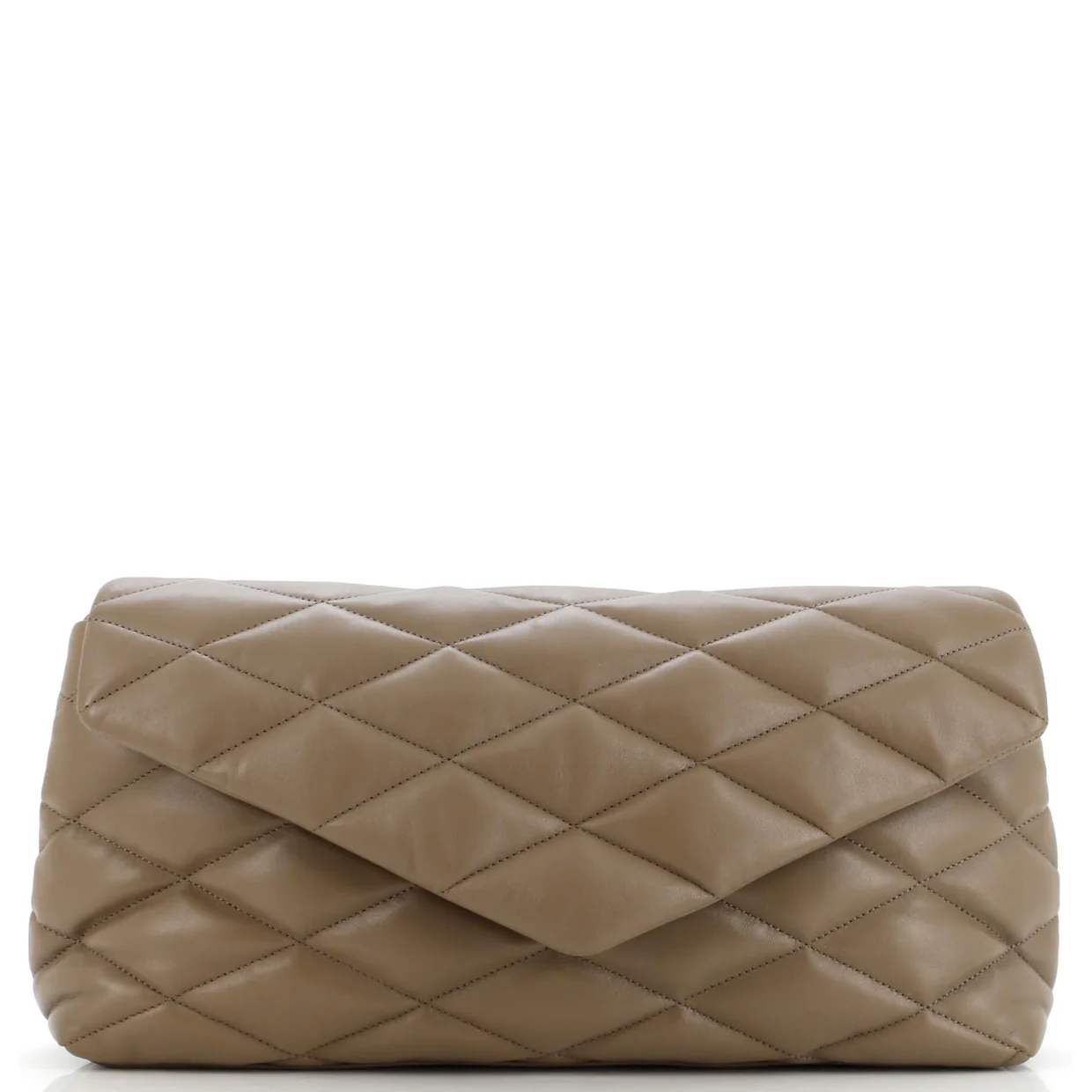Sade Puffer Envelope Clutch Quilted Leather Large - Deep Luxury