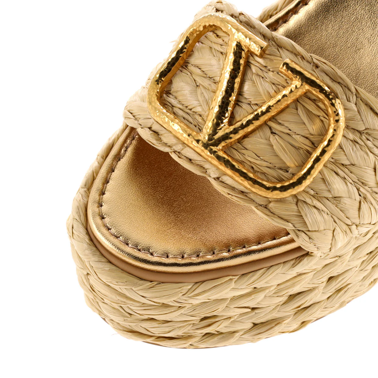 Women's VLogo Wedge Sandals Raffia - Deep Luxury