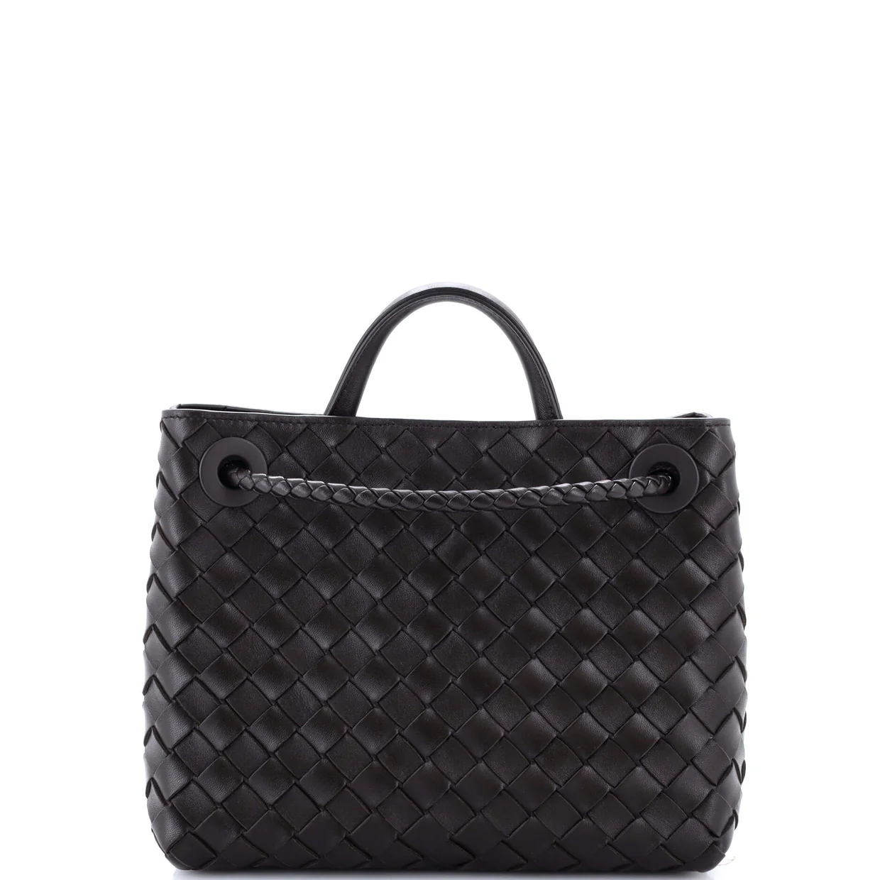 Andiamo Top Handle Bag Intrecciato Nappa Small - Deep Luxury