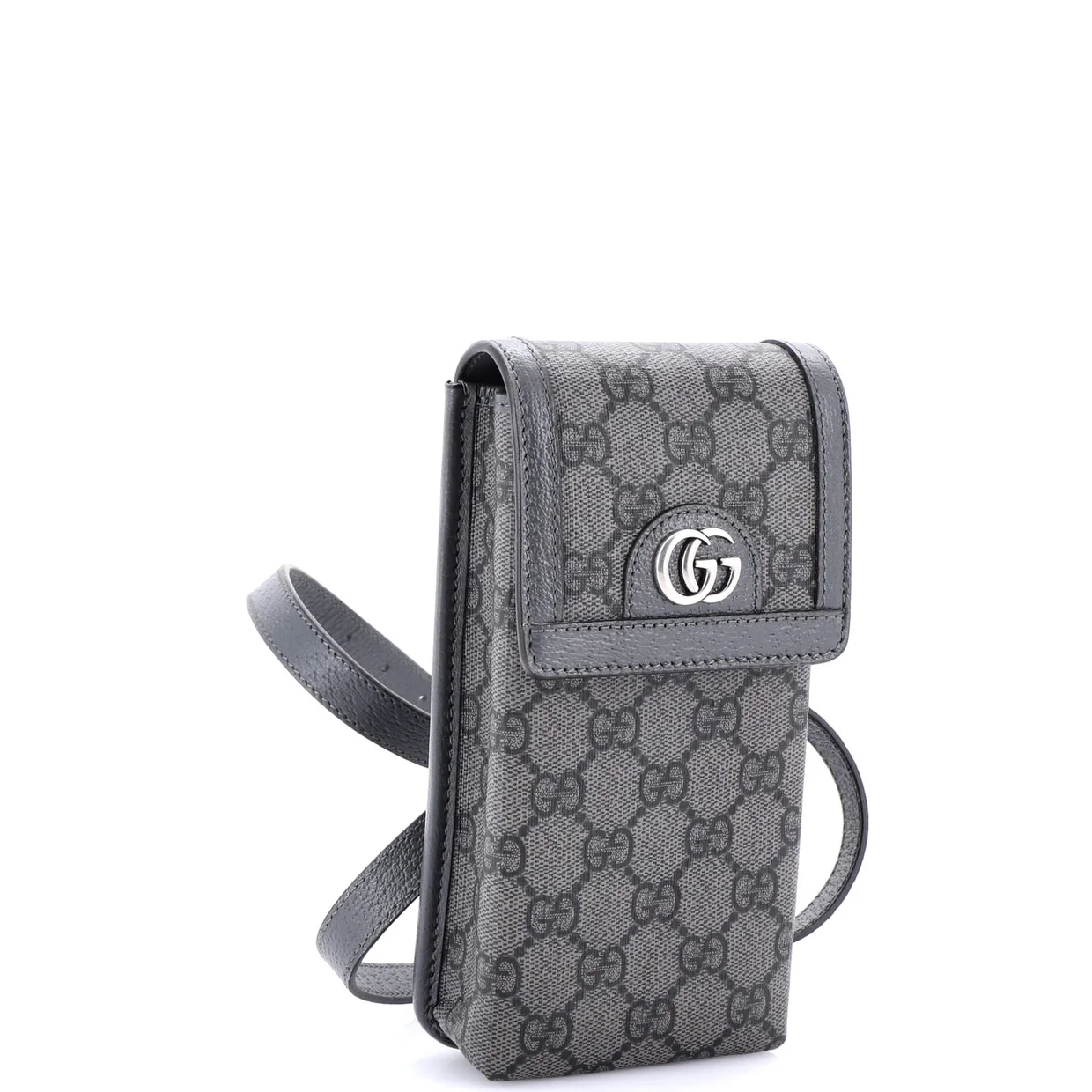 Phone Flap Crossbody Bag GG Coated Canvas - Deep Luxury