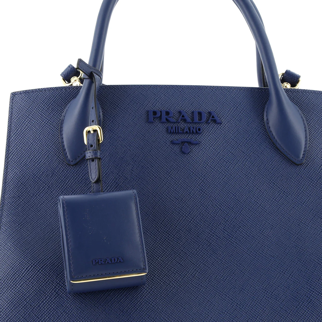 Monochrome Tote Saffiano with City Calf Medium - Deep Luxury