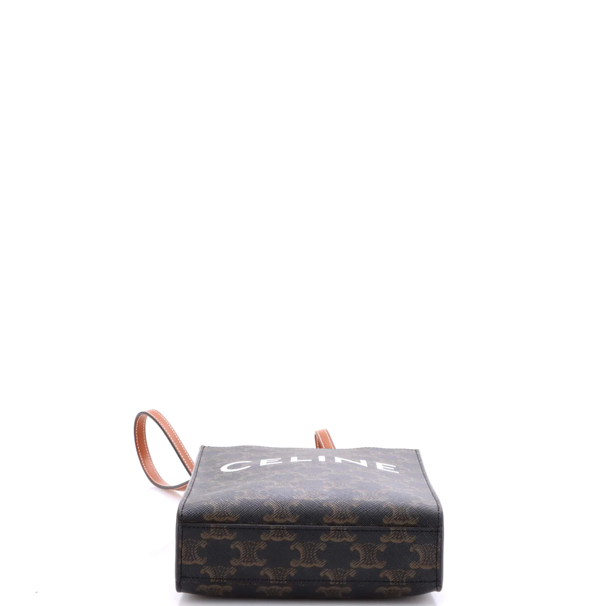 Vertical Cabas Tote Triomphe Coated Canvas Mini - Deep Luxury