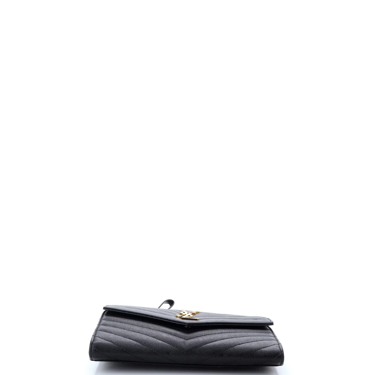 Classic Monogram Envelope Wristlet Clutch Matelasse Chevron Leather - Deep Luxury