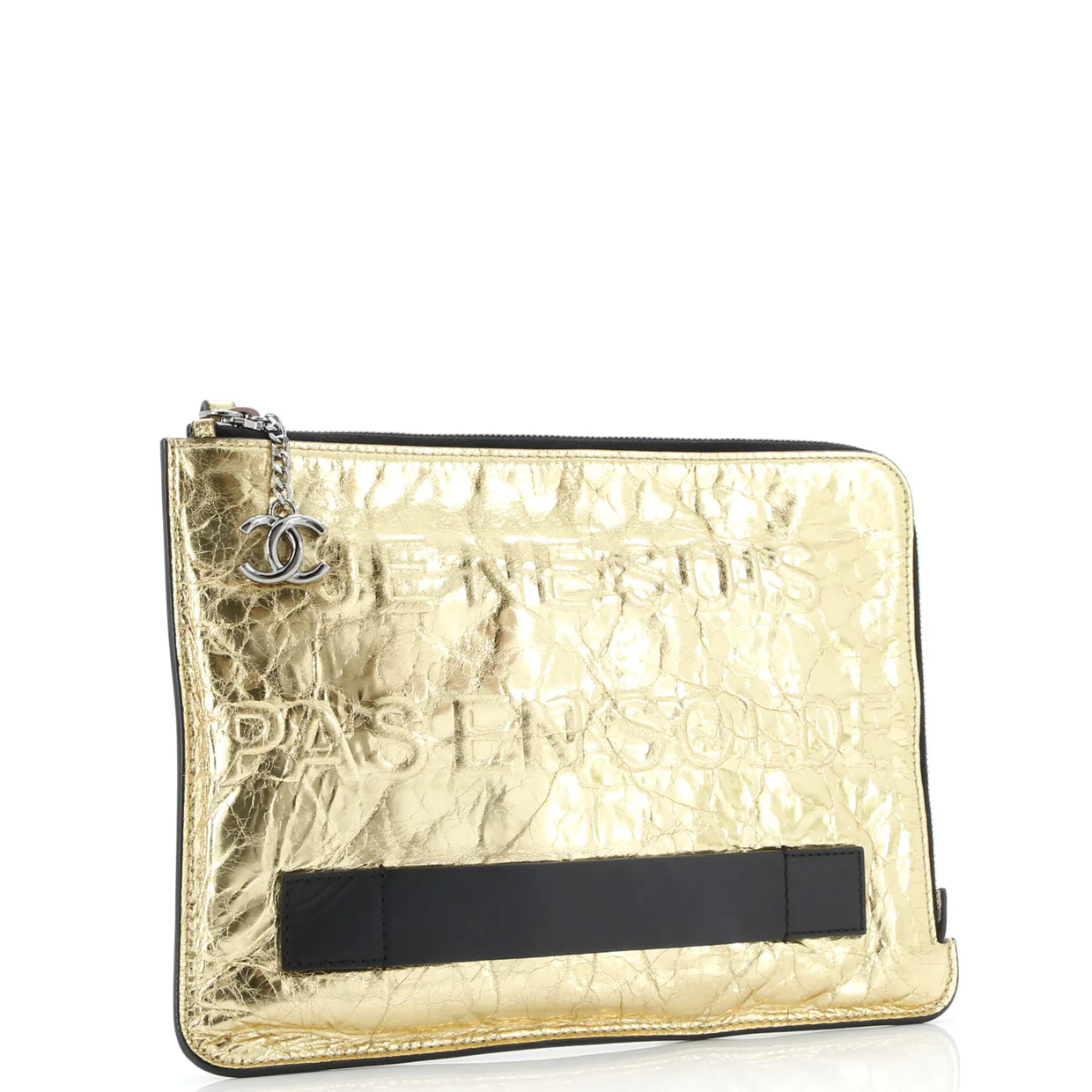Feminine Pouch Crinkled Leather Medium - Deep Luxury