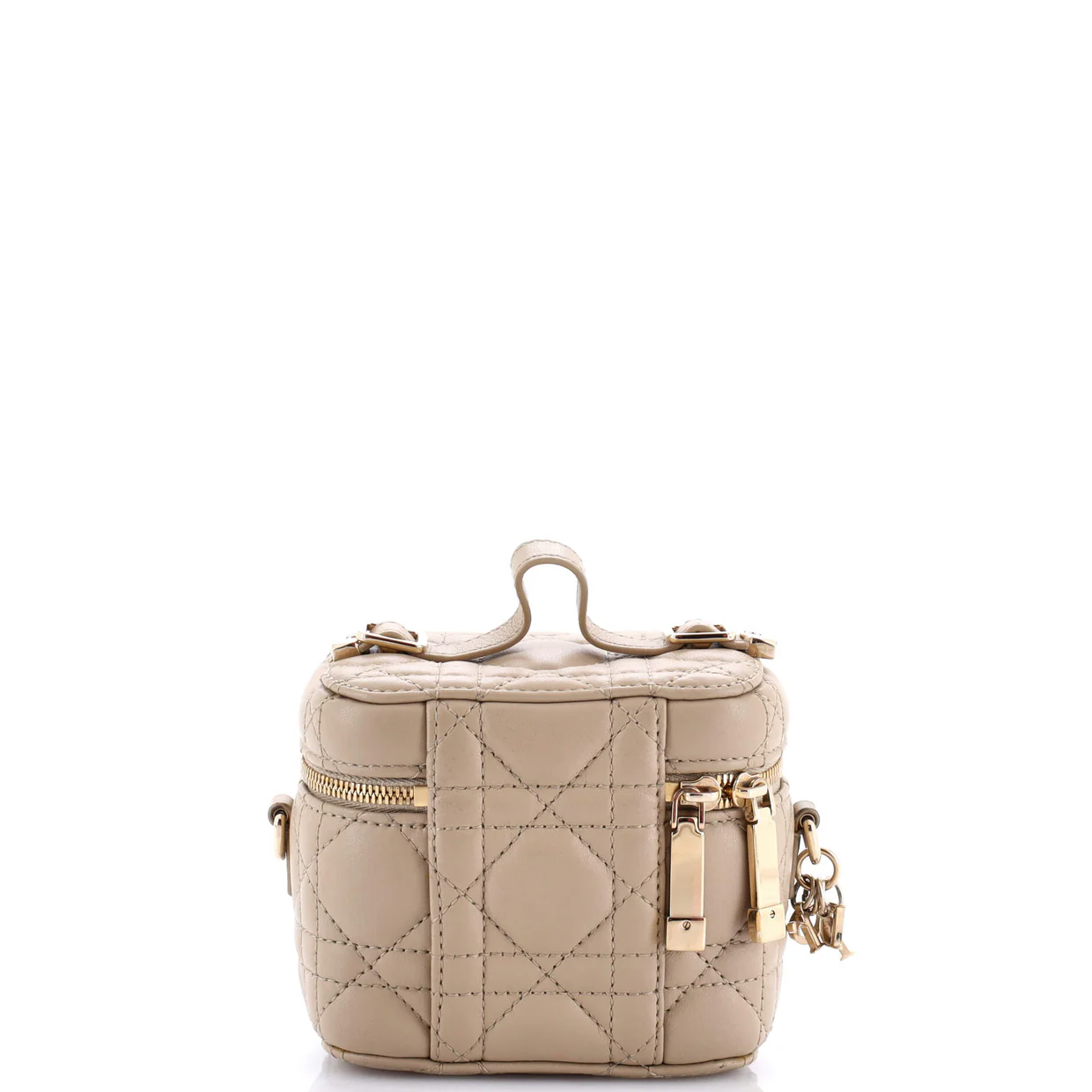 Lady Dior Vanity Case Cannage Quilt Lambskin Micro - Deep Luxury